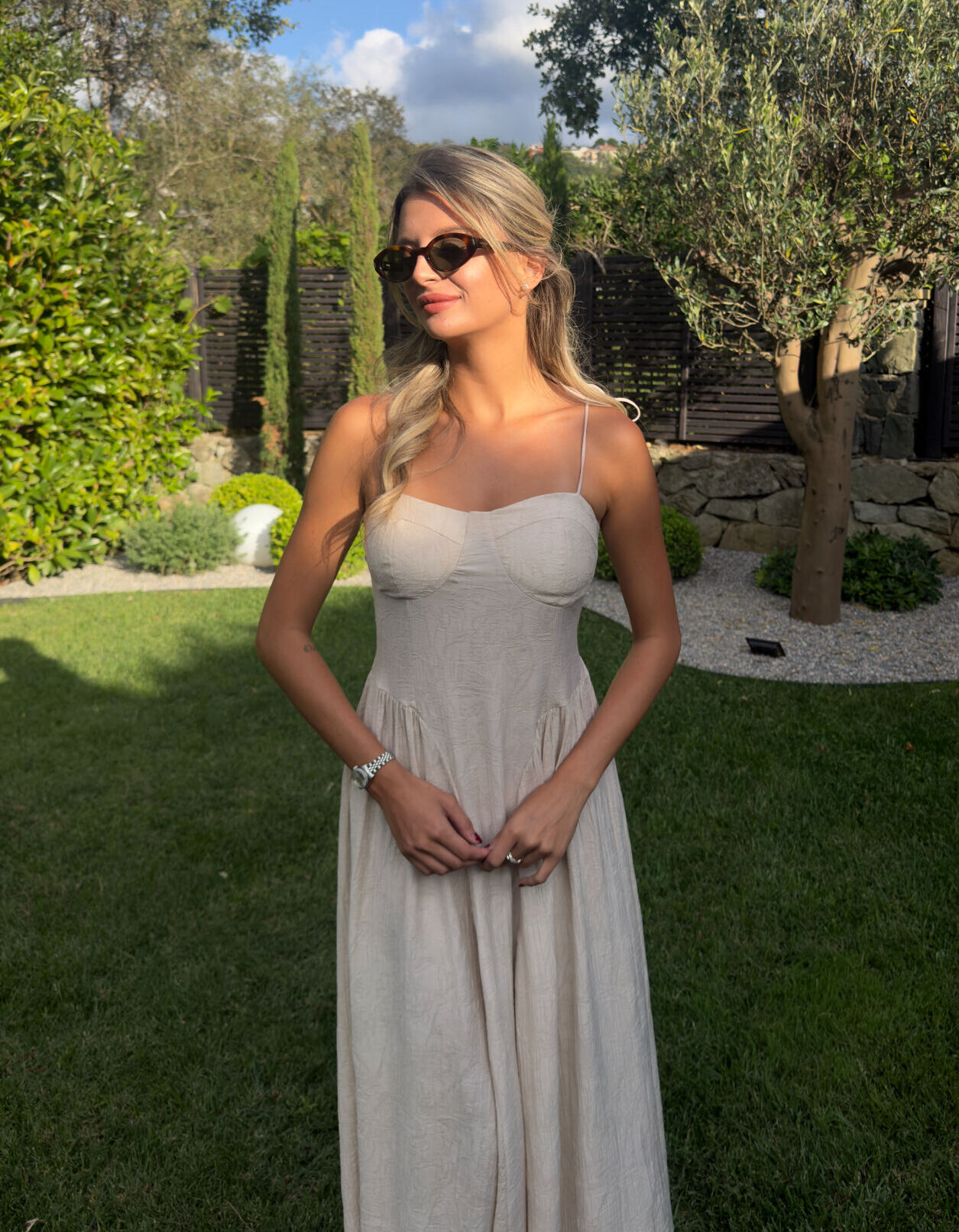 Nicole Elbise – Korseli Ince Askılı midi Elbise